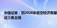 中信证券：到2026年低空经济有望形成万亿规模 建议关注这三条主线