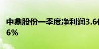 中鼎股份一季度净利润3.6亿元 同比增长37.56%