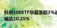 科创100ETF华夏涨超3%近6个交易日累计涨幅达10.25%