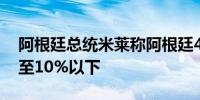 阿根廷总统米莱称阿根廷4月份CPI涨幅将降至10%以下