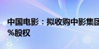 中国电影：拟收购中影集团所持中影创新100%股权