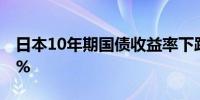 日本10年期国债收益率下跌2个基点至0.870%