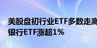 美股盘初行业ETF多数走高半导体ETF、区域银行ETF涨超1%