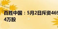 百胜中国：5月2日斥资469.52万港元回购1.64万股