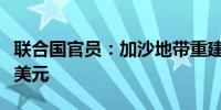 联合国官员：加沙地带重建工作将耗资数百亿美元