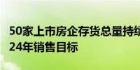 50家上市房企存货总量持续下降仅4家明确2024年销售目标