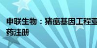 申联生物：猪瘟基因工程亚单位疫苗获批新兽药注册