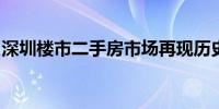 深圳楼市二手房市场再现历史成交价和挂牌价