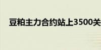 豆粕主力合约站上3500关口日内涨近1%