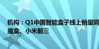 机构：Q1中国智能盒子线上销量同比下降39%腾讯、天猫魔盒、小米前三