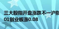 三大股指开盘涨跌不一沪指跌0.03深成指跌0.01创业板涨0.08