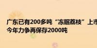 广东已有200多吨“冻眠荔枝”上市：冷冻十月仍新鲜如初今年力争再保存2000吨