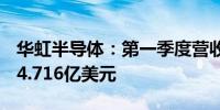 华虹半导体：第一季度营收4.600亿美元预估4.716亿美元