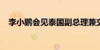 李小鹏会见泰国副总理兼交通部长素里亚