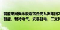 智能电网概念股震荡走高九洲集团20%涨停扬电科技、迦南智能、新特电气、安靠智电、三变科技等涨超6%