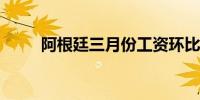 阿根廷三月份工资环比上涨10.3%