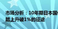 市场分析：10年期日本国债收益率已准备好踏上升破1%的征途