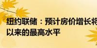 纽约联储：预计房价增长将达到自2022年7月以来的最高水平