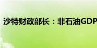 沙特财政部长：非石油GDP约占经济的50%