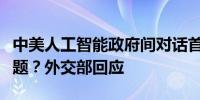 中美人工智能政府间对话首次会议讨论哪些议题？外交部回应