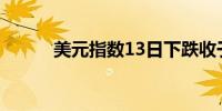 美元指数13日下跌收于105.217