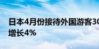 日本4月份接待外国游客304万人次较疫情前增长4%