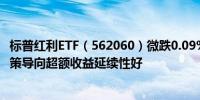 标普红利ETF（562060）微跌0.09%机构称红利策略符合政策导向超额收益延续性好