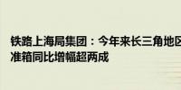 铁路上海局集团：今年来长三角地区海铁联运完成97.2万标准箱同比增幅超两成