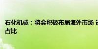 石化机械：将会积极布局海外市场 进一步提升国际市场业务占比