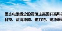 固态电池概念股震荡走高国轩高科涨超7%东峰集团、尚太科技、蓝海华腾、铂力特、瑞华泰等涨幅居前