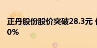 正丹股份股价突破28.3元 低点至今大涨近900%