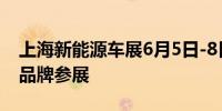 上海新能源车展6月5日-8日举办超40个汽车品牌参展