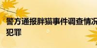 警方通报胖猫事件调查情况：谭某不构成诈骗犯罪