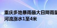 重庆多地暴雨最大日降雨量94毫米 17条中小河流涨水1至4米