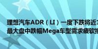 理想汽车ADR（LI）一度下跌将近16.5%创2022年10月来最大盘中跌幅Mega车型需求疲软拖累利润