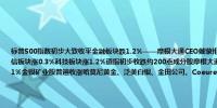 标普500指数初步大致收平金融板块跌1.2%——摩根大通CEO戴蒙拒绝加大股票回购力度可选消费板块跌0.7%电信板块涨0.3%科技板块涨1.2%道指初步收跌约200点成分股摩根大通跌超4.4%思科跌2.2%微软和卡特彼勒则涨超1%金银矿业股普遍收涨哈莫尼黄金、泛美白银、金田公司、Coeure矿业等至少涨约1.9%