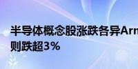 半导体概念股涨跌各异Arm涨约4%希捷科技则跌超3%