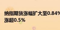 纳指期货涨幅扩大至0.84%标普500指数期货涨超0.5%