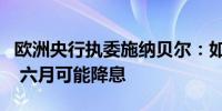 欧洲央行执委施纳贝尔：如果数据证实了预期 六月可能降息