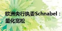 欧洲央行执委Schnabel：非危机时期要慎用量化宽松