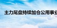 主力尾盘持续加仓公用事业股 抛售通信股