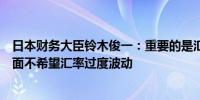 日本财务大臣铃木俊一：重要的是汇率走势稳定反映了基本面不希望汇率过度波动