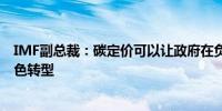 IMF副总裁：碳定价可以让政府在负担不很重情况下实现绿色转型