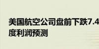 美国航空公司盘前下跌7.4%公司下调第二季度利润预测