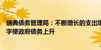 瑞典债务管理局：不断增长的支出增加今年和明年的预算赤字使政府债务上升