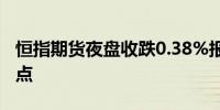 恒指期货夜盘收跌0.38%报18356点低水121点