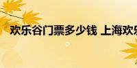 欢乐谷门票多少钱 上海欢乐谷门票多少钱