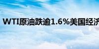 WTI原油跌逾1.6%美国经济前景令市场悲观