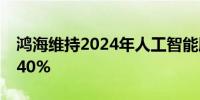 鸿海维持2024年人工智能服务器增长预期为40%