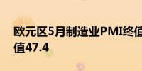 欧元区5月制造业PMI终值 47.3预期47.4前值47.4